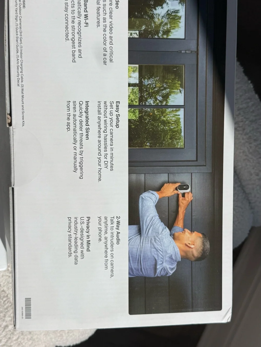 Arlo White Smart Security Video Doorbell and Cameras - 3 Pack